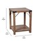 Merrick Lane Green River Modern Farmhouse Engineered Wood End Table and Powder Coated Steel Accents